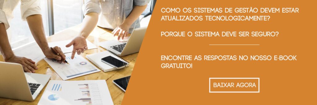 Banner de e-book gratuito sobre atualização tecnológica e segurança dos sistemas de gestão