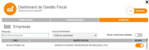 Aba Ativação da extensão, com a empresa listada e a chave de ativação ligada